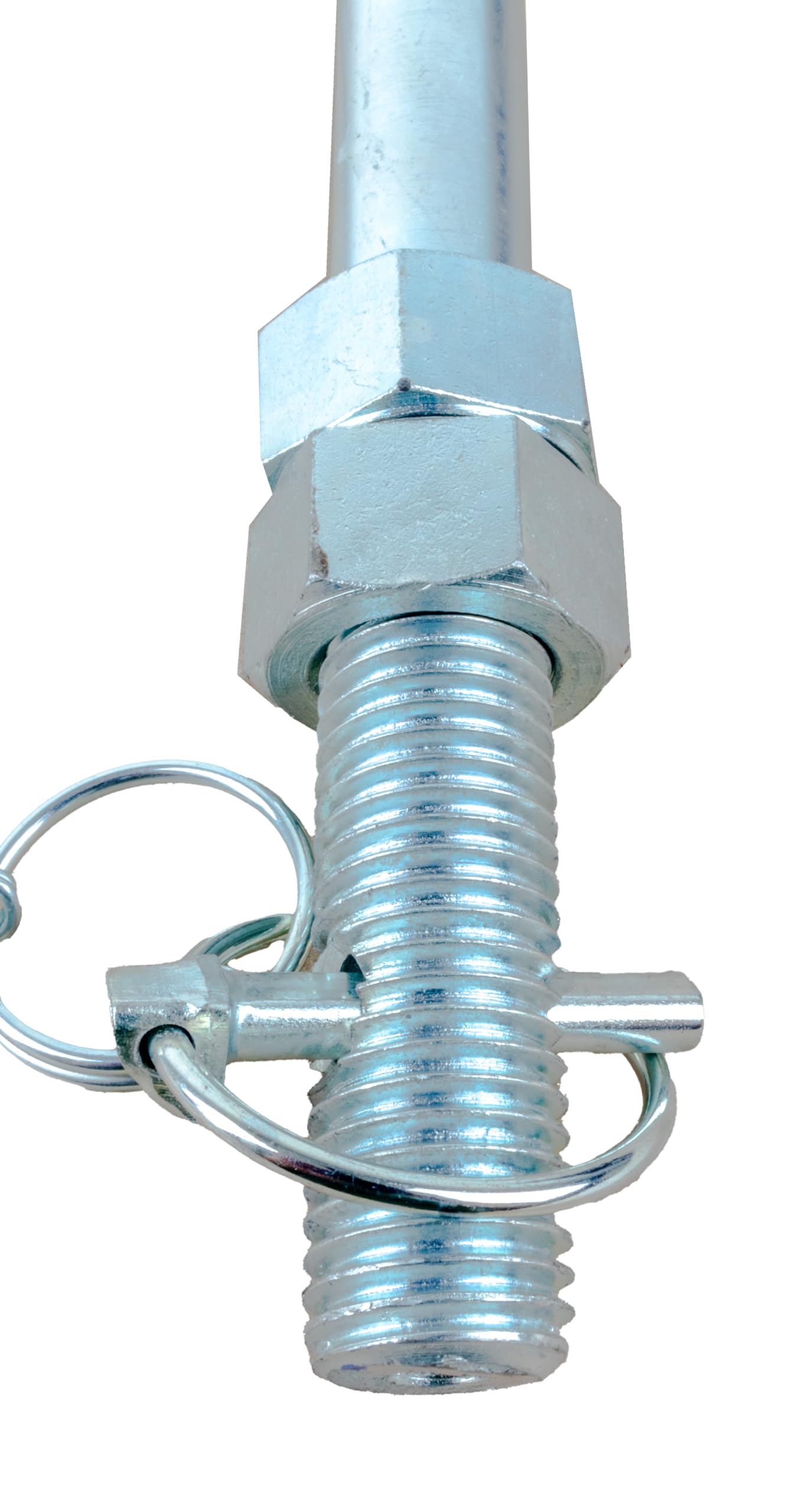 Pasador de remolque Ama Ball con cabeza Ø 50 mm: pasador de bola de remolque roscado de 190 mm, diámetro de cabeza de bola de 50 mm, cuerpo de 22 mm