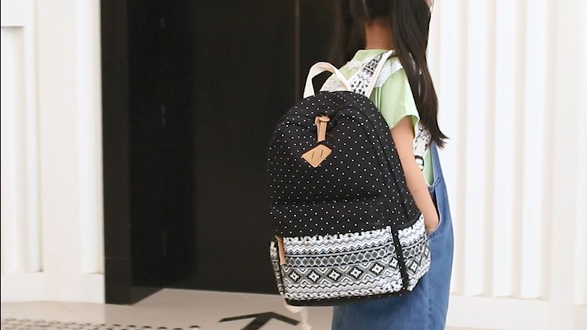 Canvas Print Backpack Cute Teen Backpacks for Girls School Bag with Lunch Bag il_fullxfull.7141815081_63ei.jpg main image 4