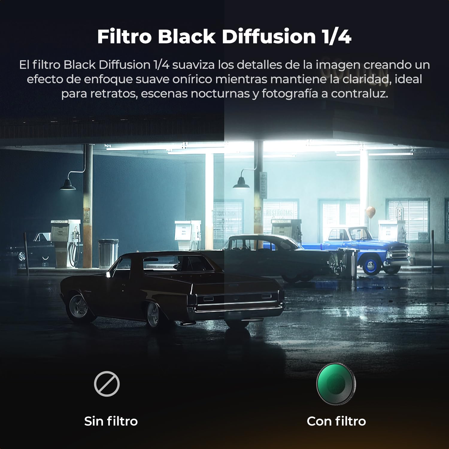 K&F CONCEPT Kit de 6 Filtros HD Compatible con dji Osmo Action 6, Filtros CPL ND8 ND16 ND32 ND64 Black Diffusion 1/4 Polarizador Reducción de Luz Vidrio Óptico HD con Revestimiento Nano Multicapa
