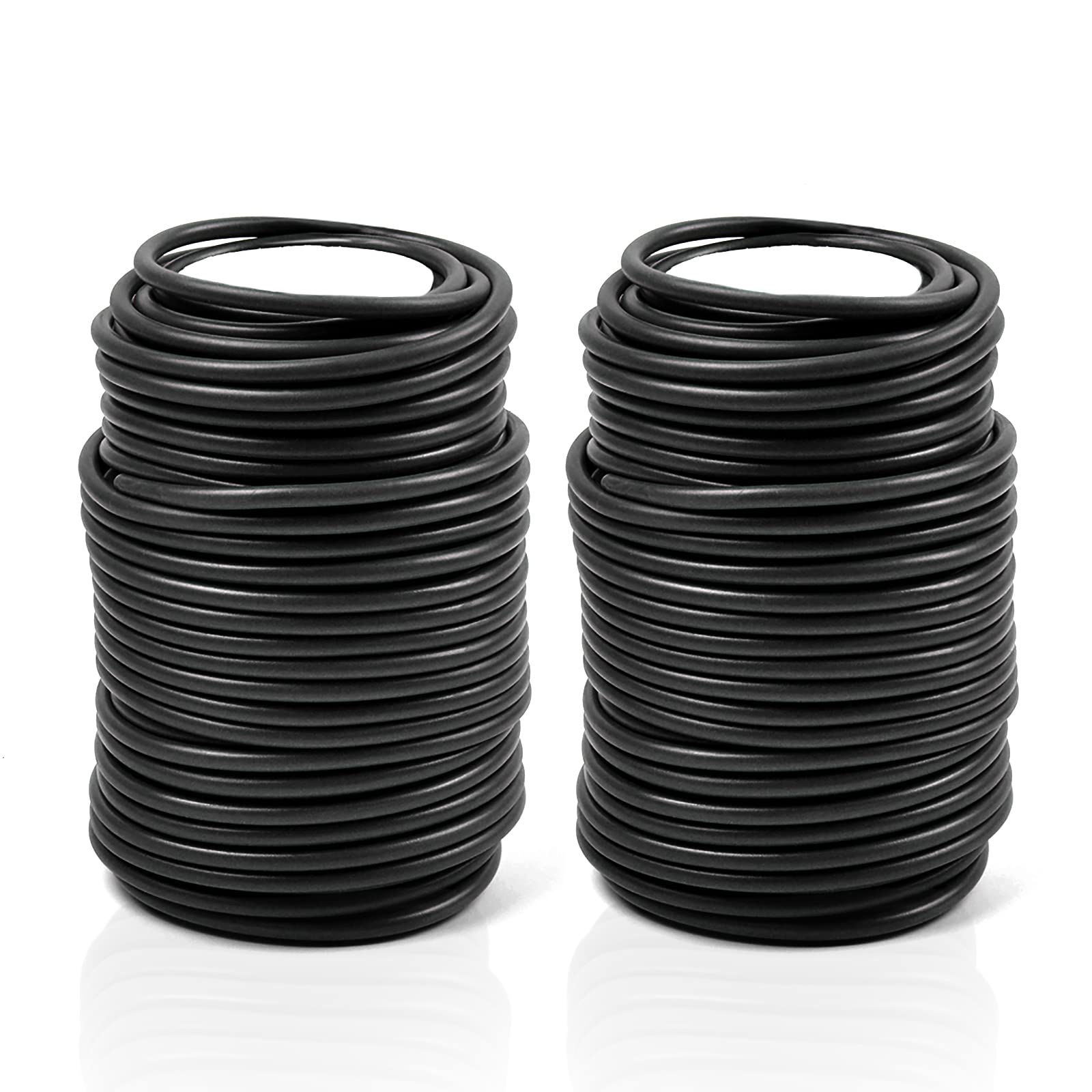 Decoroca Lot de 2 attaches flexibles pour plantes de jardin - 200 cm x 2 - Support noir pour soutenir et fixer des branches de plantation de jardin, des vignes et des tiges et organiser le fil de
