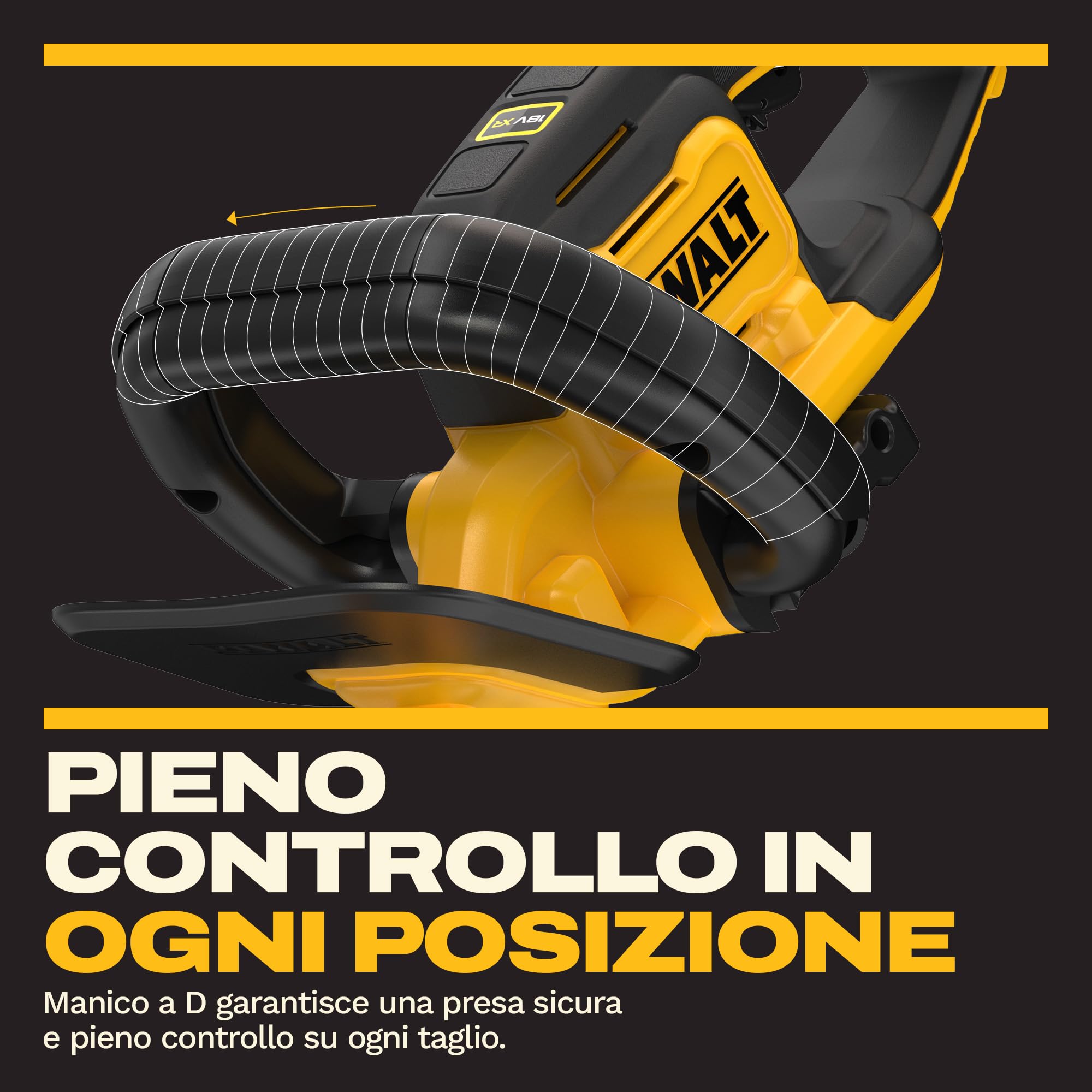 DEWALT 18V XR 55cm 25mm tagliasiepi - solo utensile, DCMHT564N-XJ
