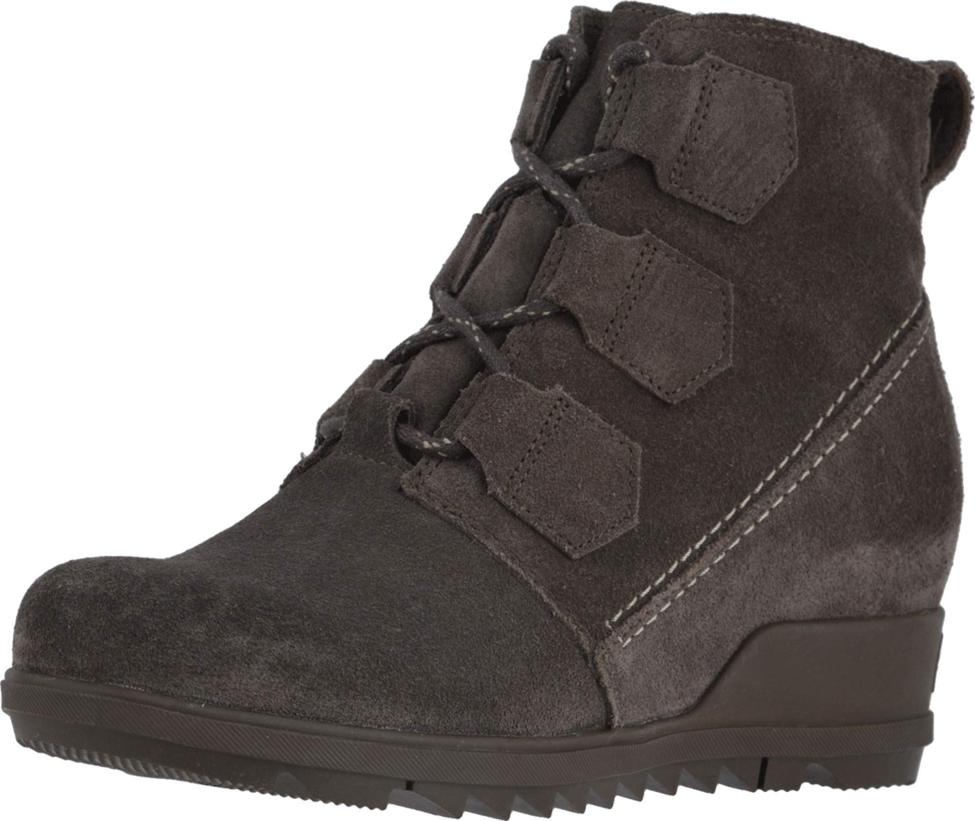 Womens Sorel Evie Lace Durable Wedge Heel Lace Up Closed Toe Ankle Boots