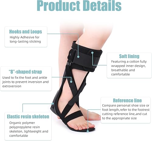 Miniatura 5 de Tairibousy Medical AFO - Soporte de pie para ortesis de pie, soporte estabilizador de pie para caminar con zapato para hombres y mujeres para