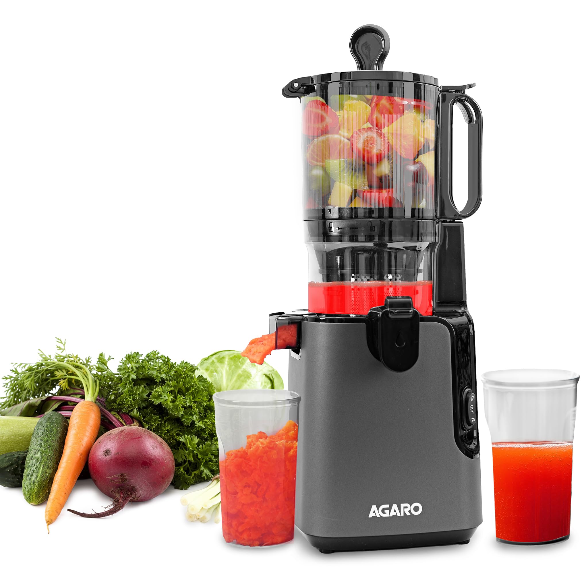 AGARO Regal Cold Press Slow Juicer, 250 Watt DC Motor, Easy Assembly & Cleaning, Auto Reverse, Advanced Safety Lock, Fruit & Vegetable Juicer & Nut Milk, Stainless Steel Filter, BPA Free Plastic-image-29