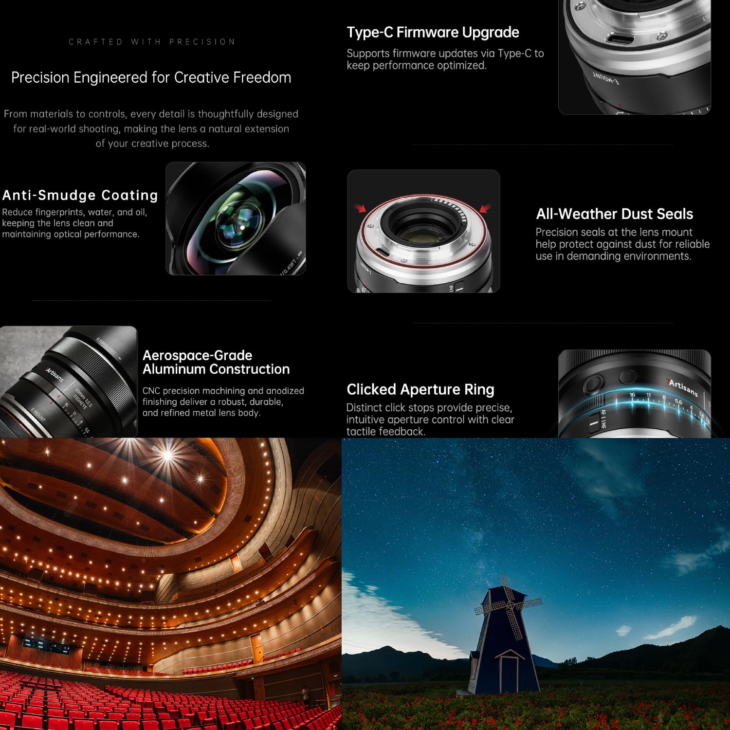 7artisans AF 10 mm F2.5 MAX pełny format Fisheye E-Mount Objekti