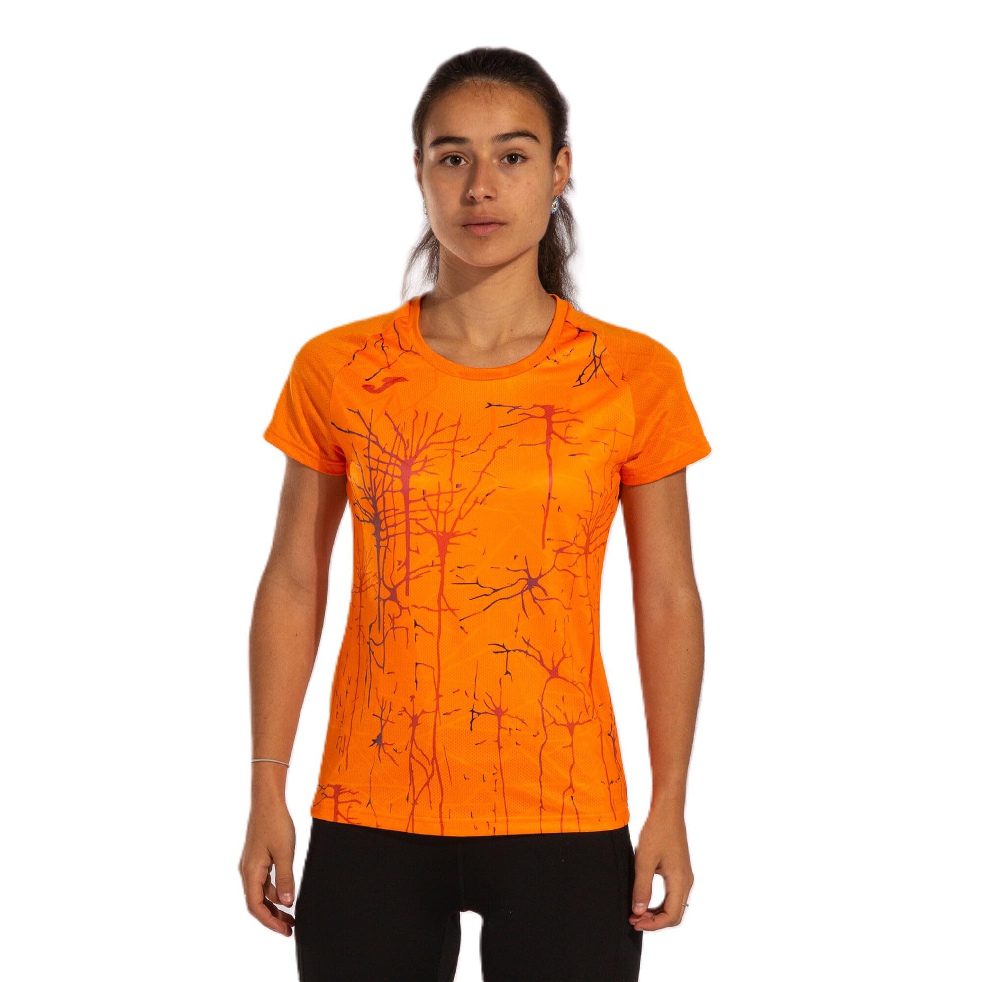 Joma Women's Elite Ix Short Sleeve T-Shirt, Orange, 3XS