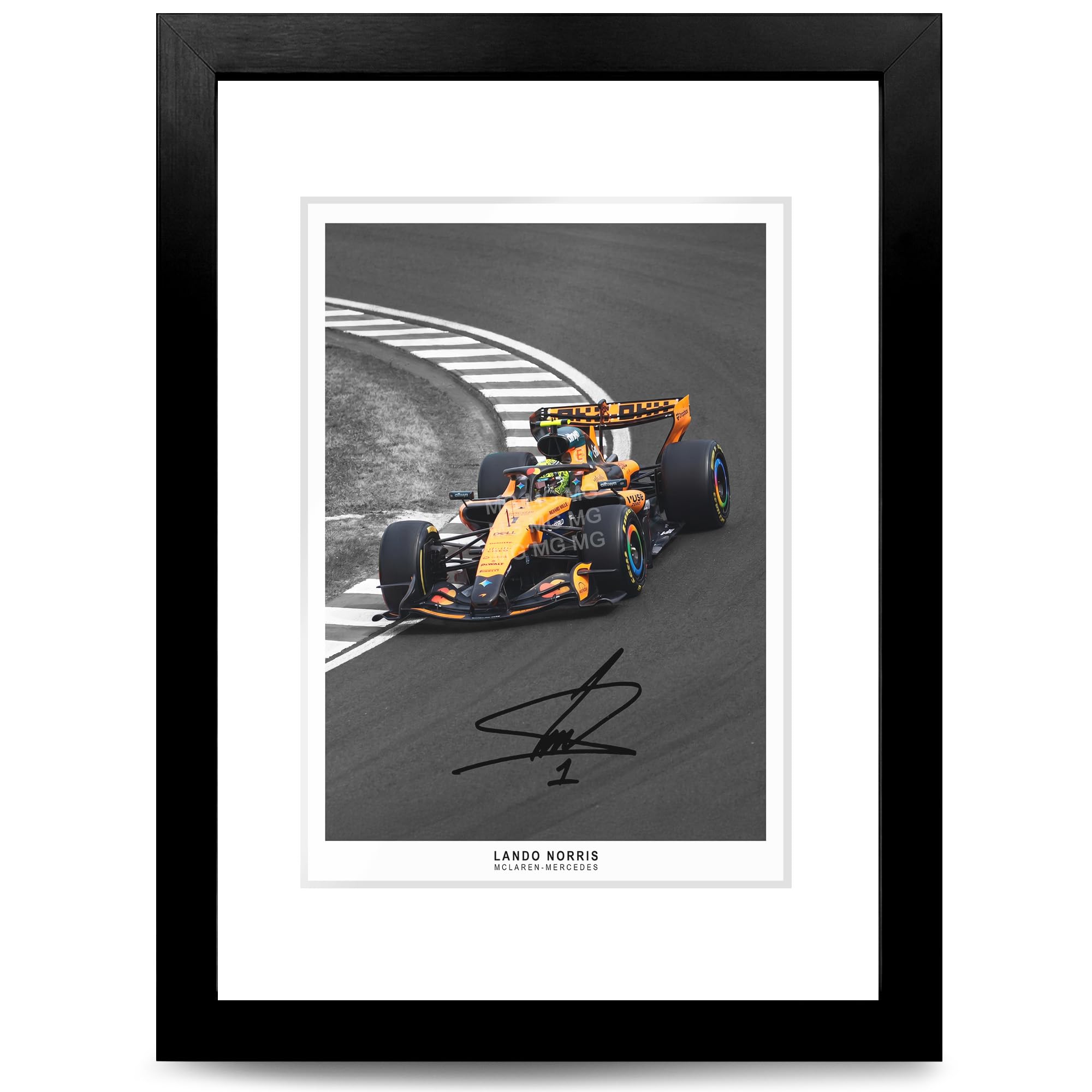Lando Norris signed photo F1 Helmet 2026 Season Poster Print Autograph Framed Display Memorabilia Gift (Car 2026, A4 Framed & Mounted)