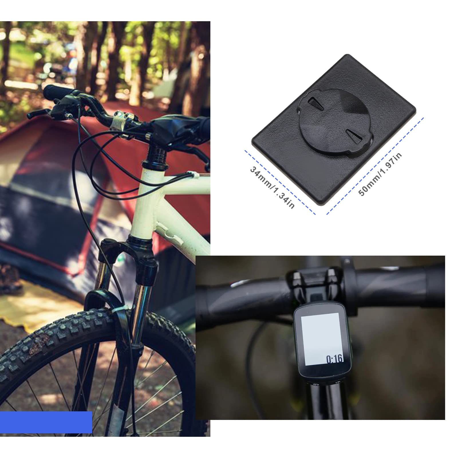 2 Uds. Adaptador Adhesivo para Teléfono Pegatina Autoadhesiva para Bicicleta Almohadilla Adhesiva para Ordenador Compatible con Ordenadores Garmin Edge