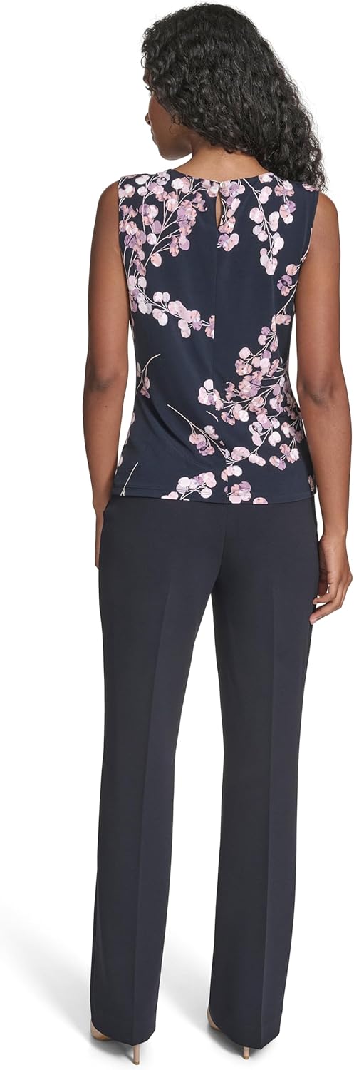 Calvin Klein Womens Sleeveless High Neck Suiting Blouse - Image 5