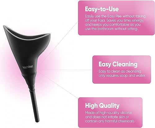 Miniatura 6 de The Original YESINDEED - Dispositivo para orinar femenino, embudo de silicona, orina portátil para mujeres de pie para orinar reutilizable, fácil de