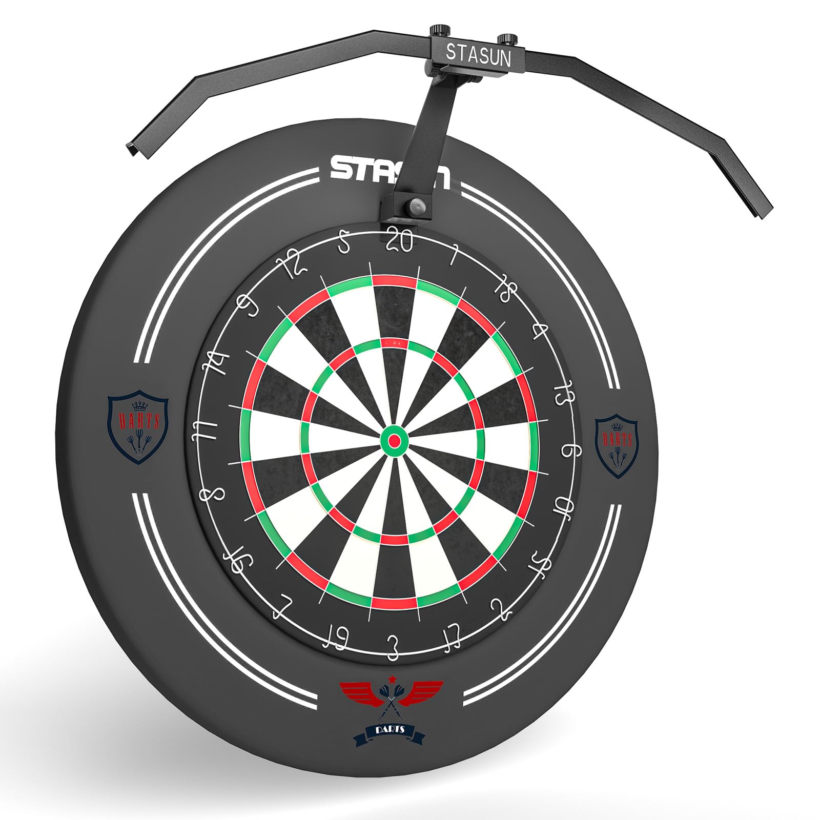 STASUN LED Dartboard Light, faltbares Dartboard Beleuchtungssystem für das gesamte Board, professionelles Dartzubehör mit einstellbarem Winkel und Helligkeit, Keine Seitenblendung