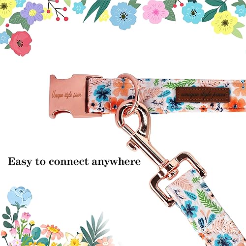 Miniatura 2 de Unique Style Paws Collar de algodón para perro con lazo, collar de perro de calabaza de Halloween a cuadros con pajarita para perros pequeños,