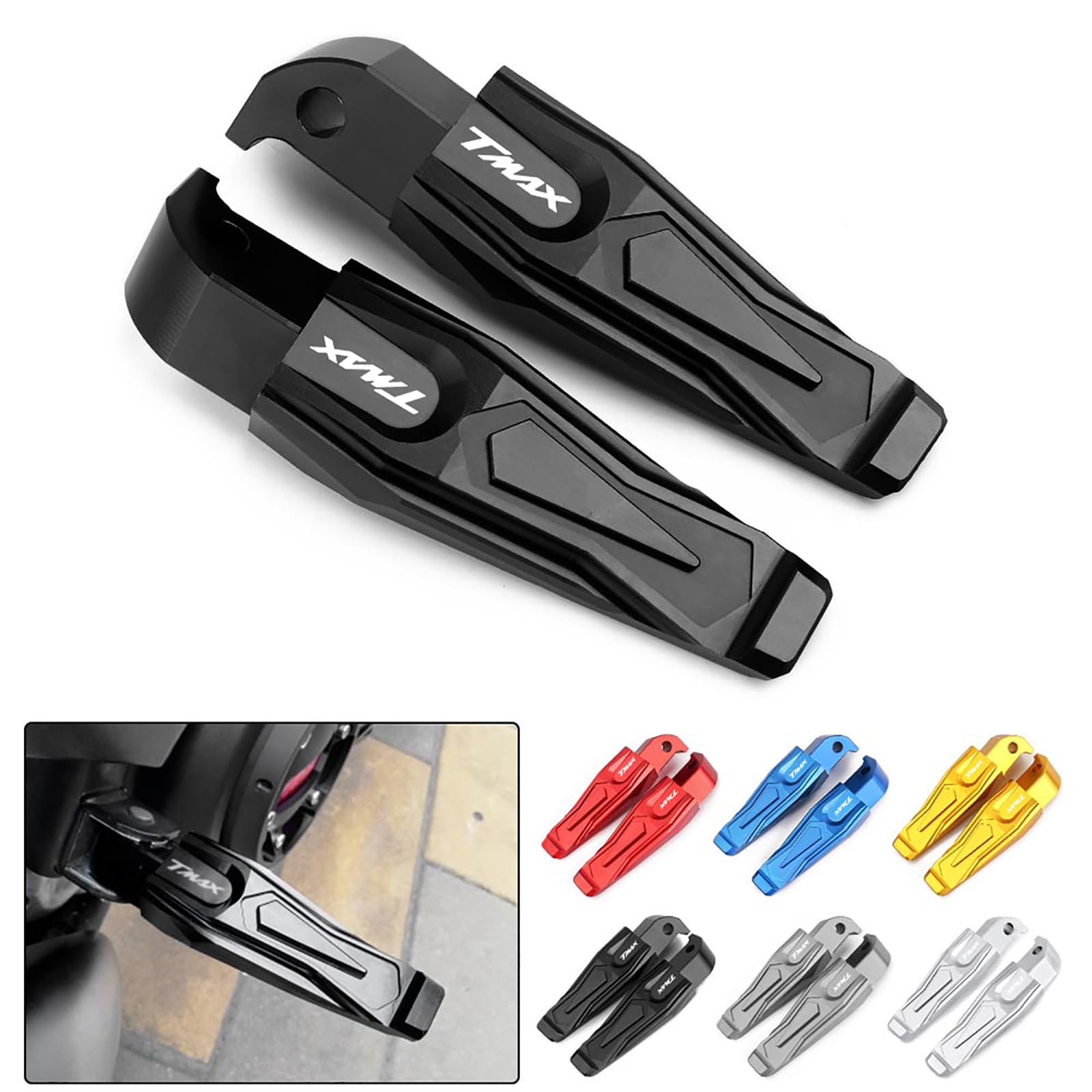 Moto Pedane poggiapiedi del passeggero per Ya&maha TMAX 530 2012-2019 TMAX 500 2001-2011 Tmax Tech Max TMAX 560
