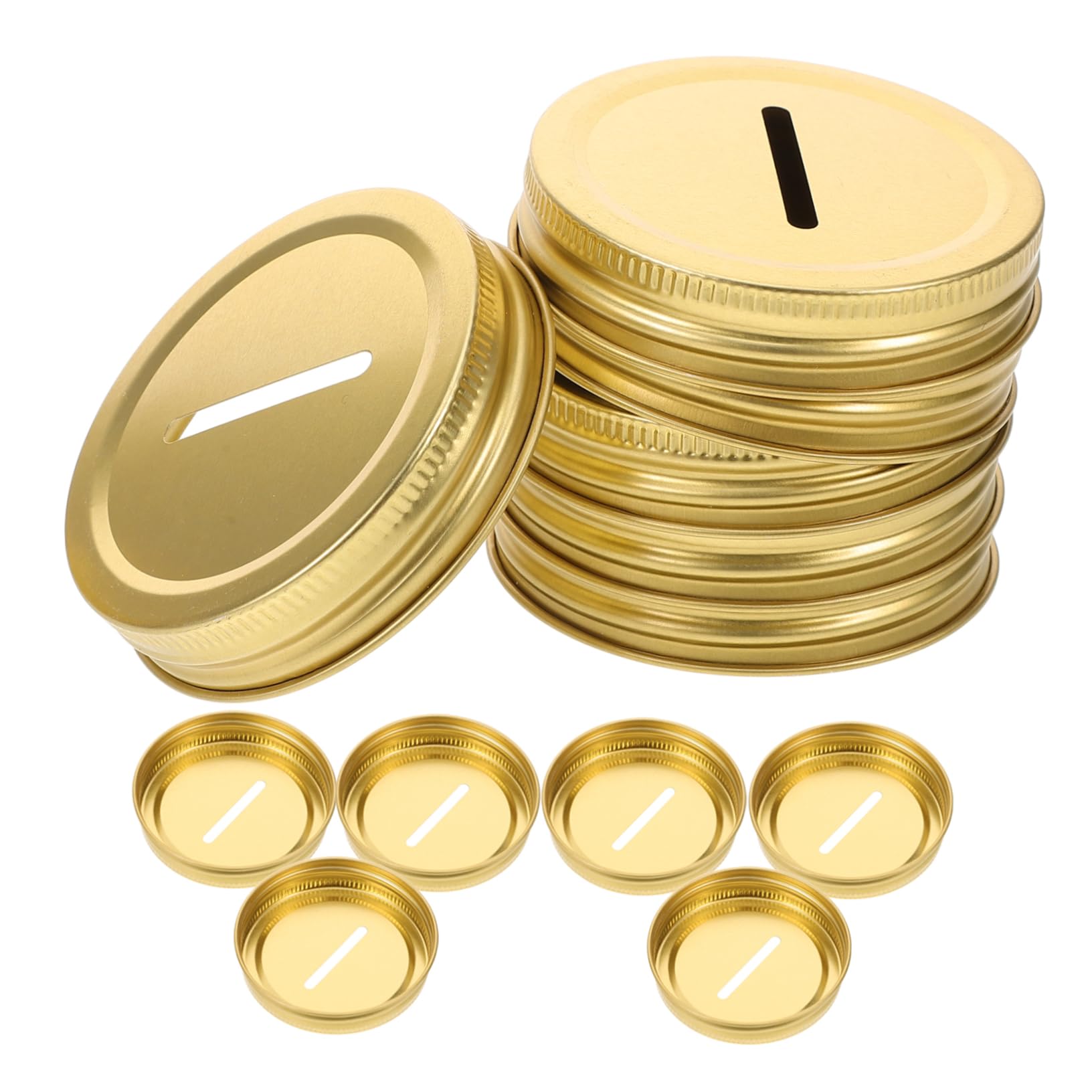 PRETYZOOM 5 Sets Ersatzdeckel Für Einmachgläser Einmachglasdeckel Einmachglasdeckel Metall-einmachglas-schlitzabdeckung Für Vorratsglas-dekoration 12 Stück * 5