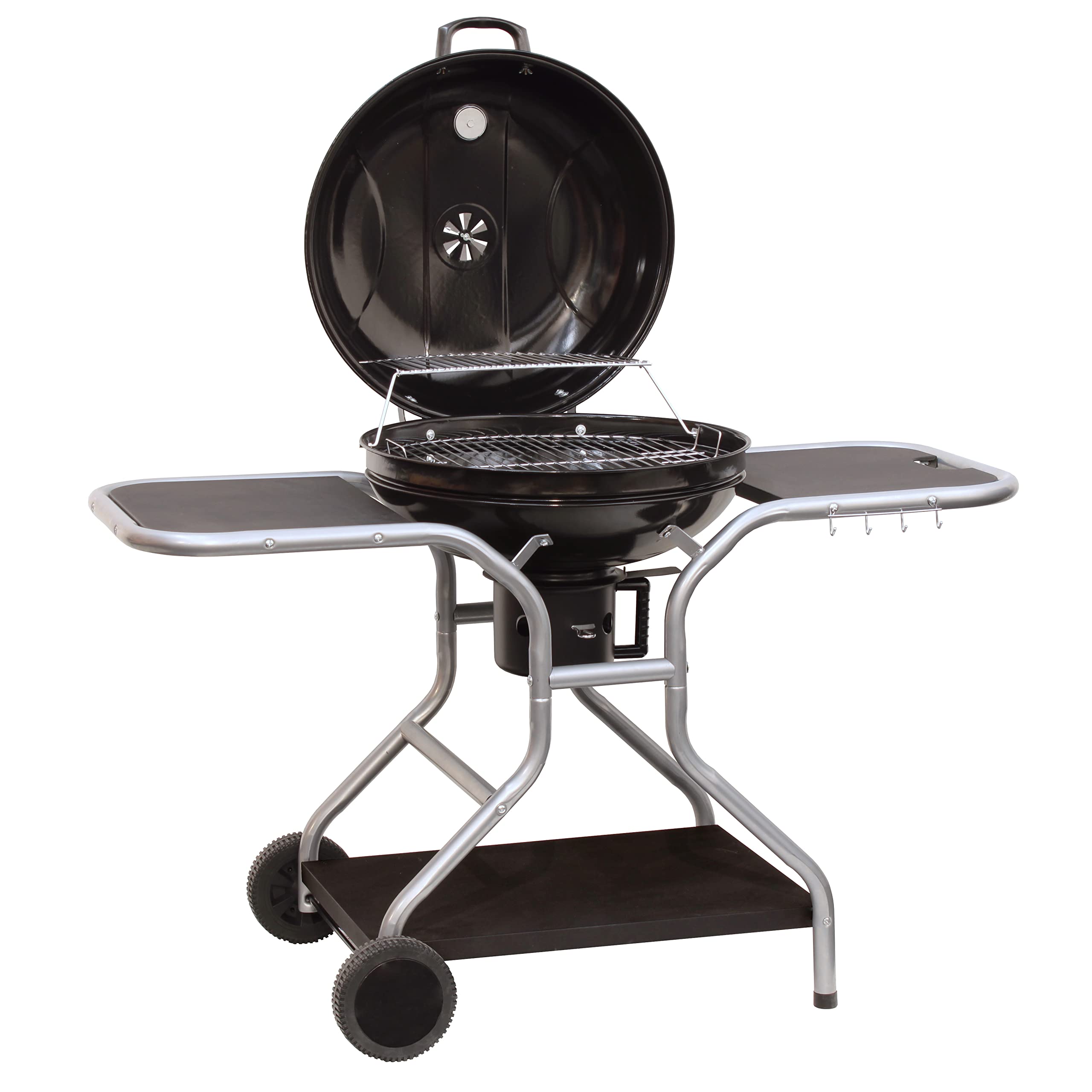 Totò Piccinni PABLO BBQ Barbecue Grill a carbonella Rotondo Doppia Griglia di Cottura con Ruote
