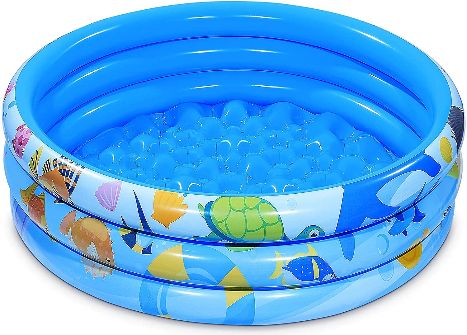 Buy Kiddie Pool, 3 Rings Inflatable Pool for Kids Toddlers, Blow Up