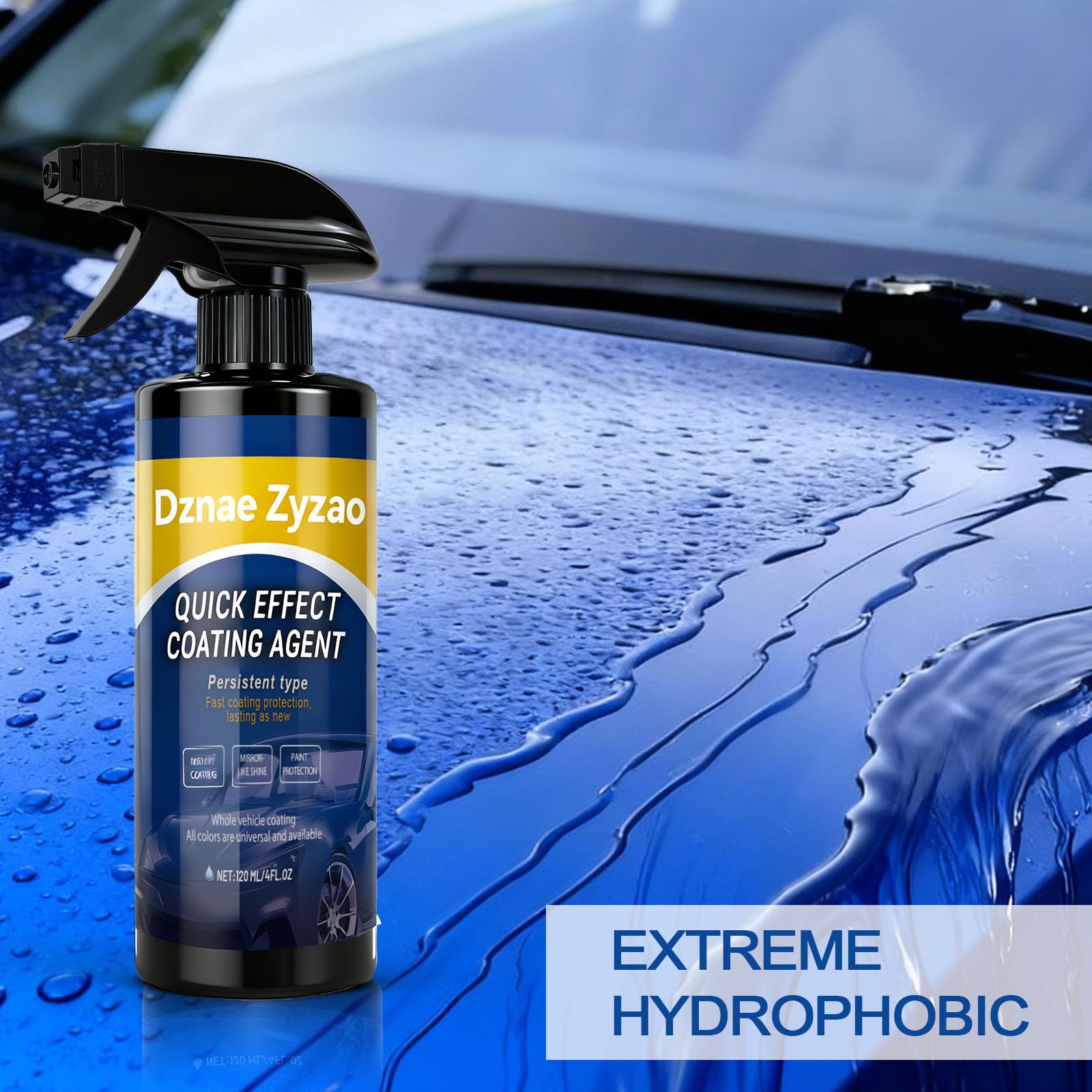 2026 New Upgraded Dznae Zyzao Car Coating Spray, Quick Effect Coating Agent, Car Scratch Wax Polish Spray Waterless Wash (1,120ML) — view 4