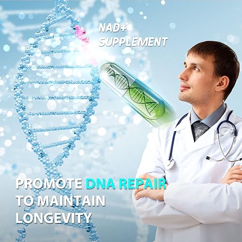 Miniatura 5 de Suplemento NAD+ y resveratrol - Alternativa NMN con 120 cápsulas, apoyo celular antienvejecimiento, refuerzo de energía y longevidad, fórmula de