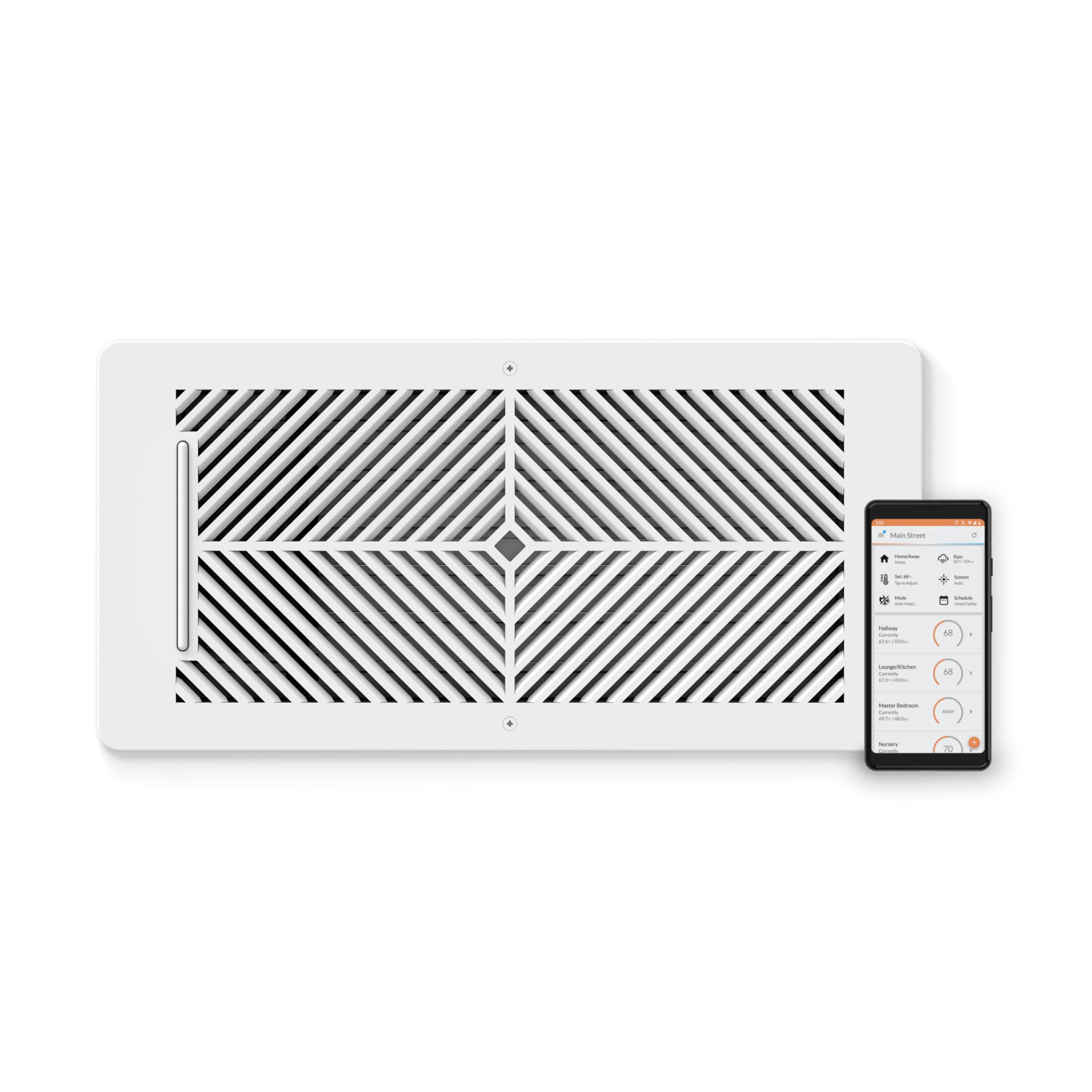FlairSmart Vent 6x12 (White), AC Vent Cover for Floors, Walls and Ceilings.