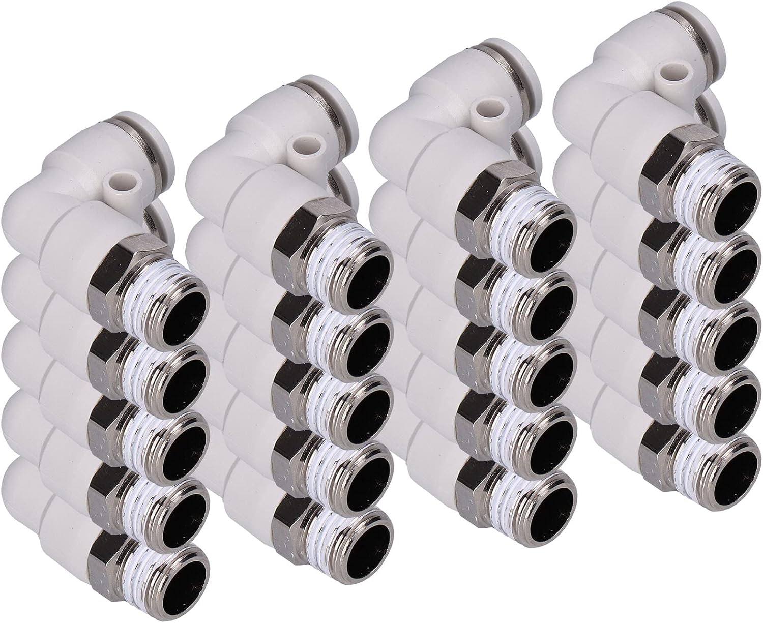 Push Connect Air Fittings, White Plated Copper Good Sealing
