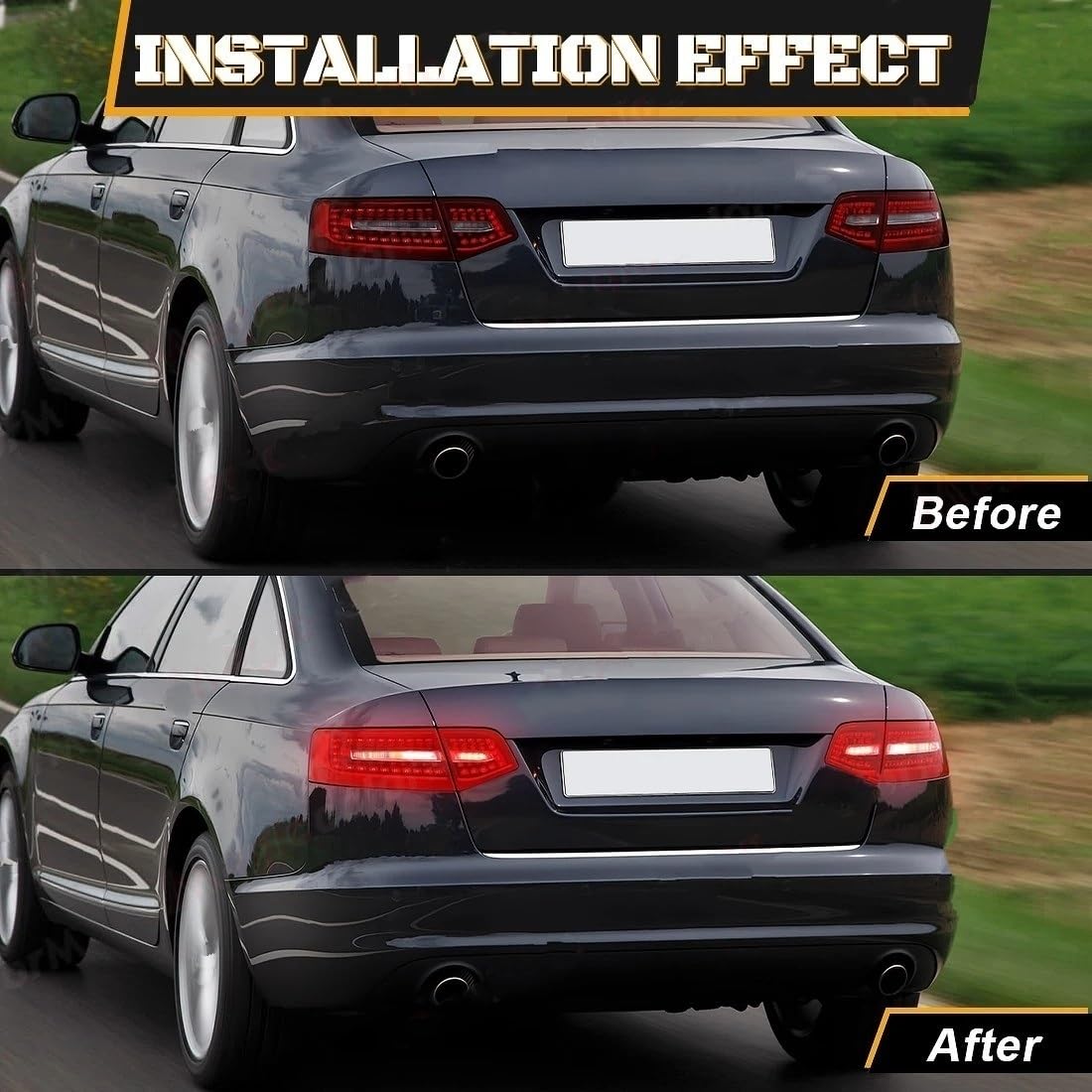 Dla Audi A6 C6 S6 Quattro RS6 Sedan Sedan 2009-2011 Hamulcowe Lampy Cofania Kierunkowskazy Światła Tylne Lampy Lampy Tylne Zespół Świateł(Right Outer Side)
