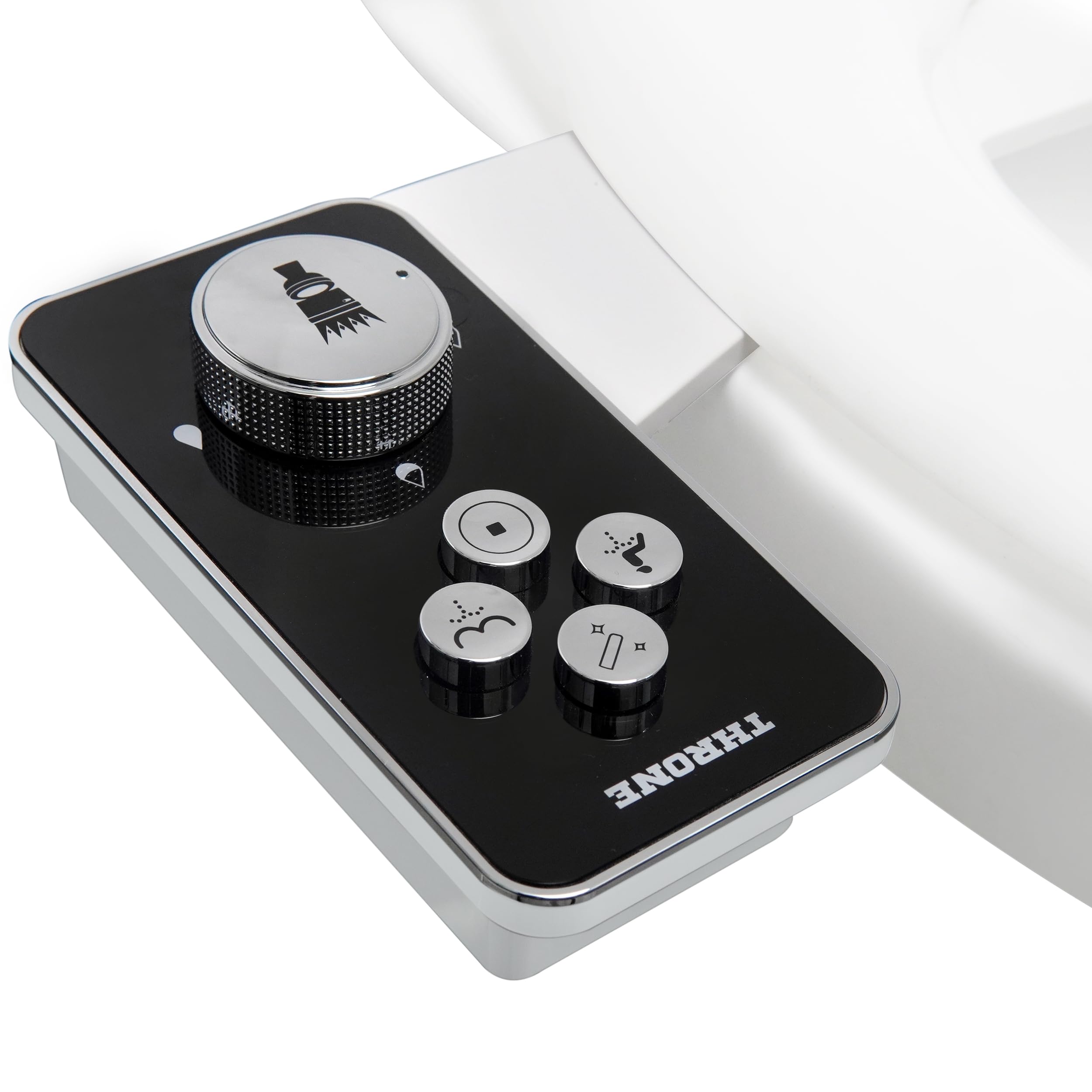 Throne Bidet Attachment - USA Patented - Non-Electric Self Cleaning Water Sprayer Toilet Bidet Seat Attachment Double Nozzle