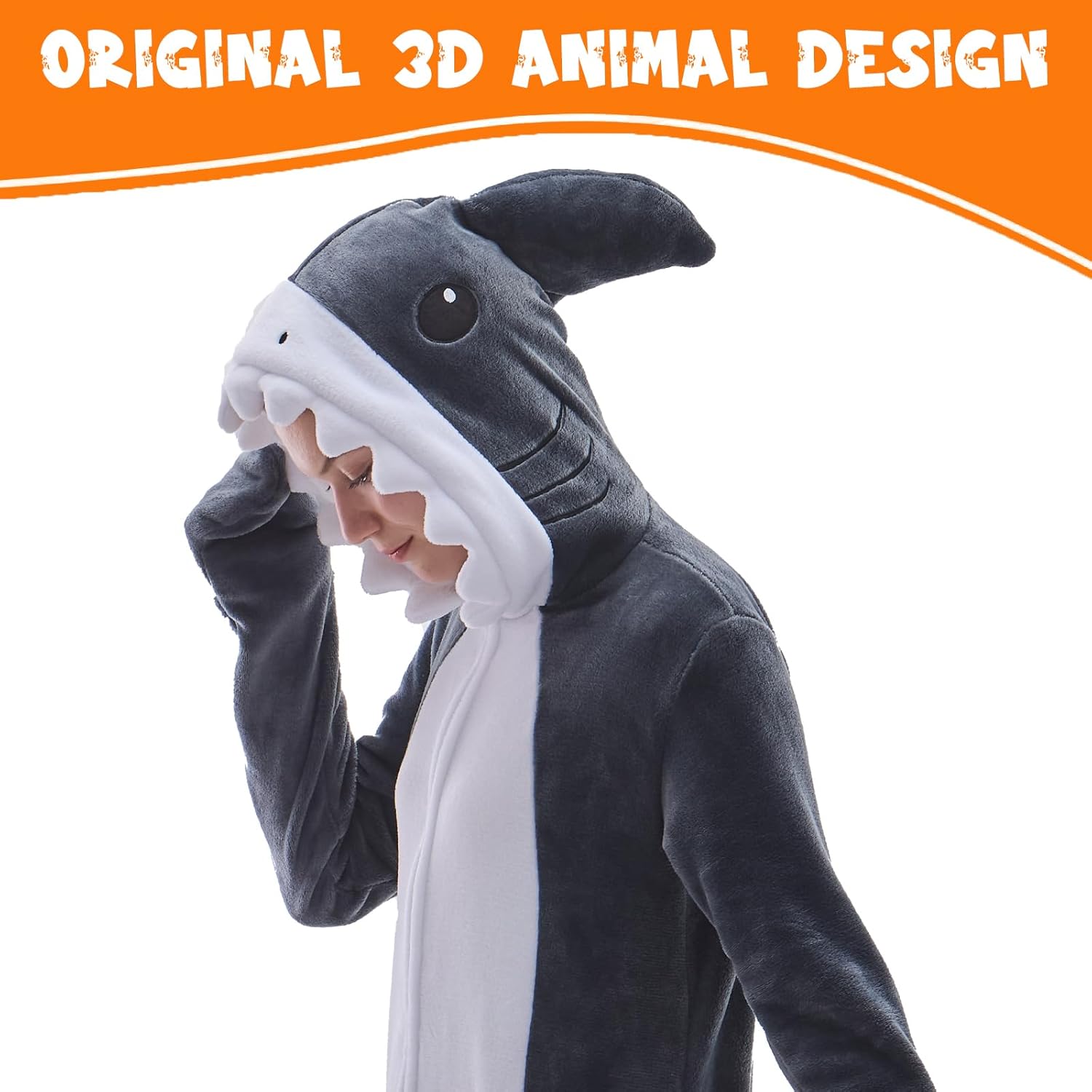 Adult Animal Onesie Pajamas Unisex Snug-Fit Sleepwear for Halloween Home Lounging Costume Parties - Image 3