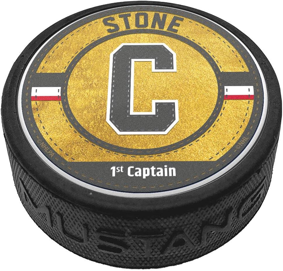 Sports Decor Mark Stone Puck - Captain Jersey Stitch