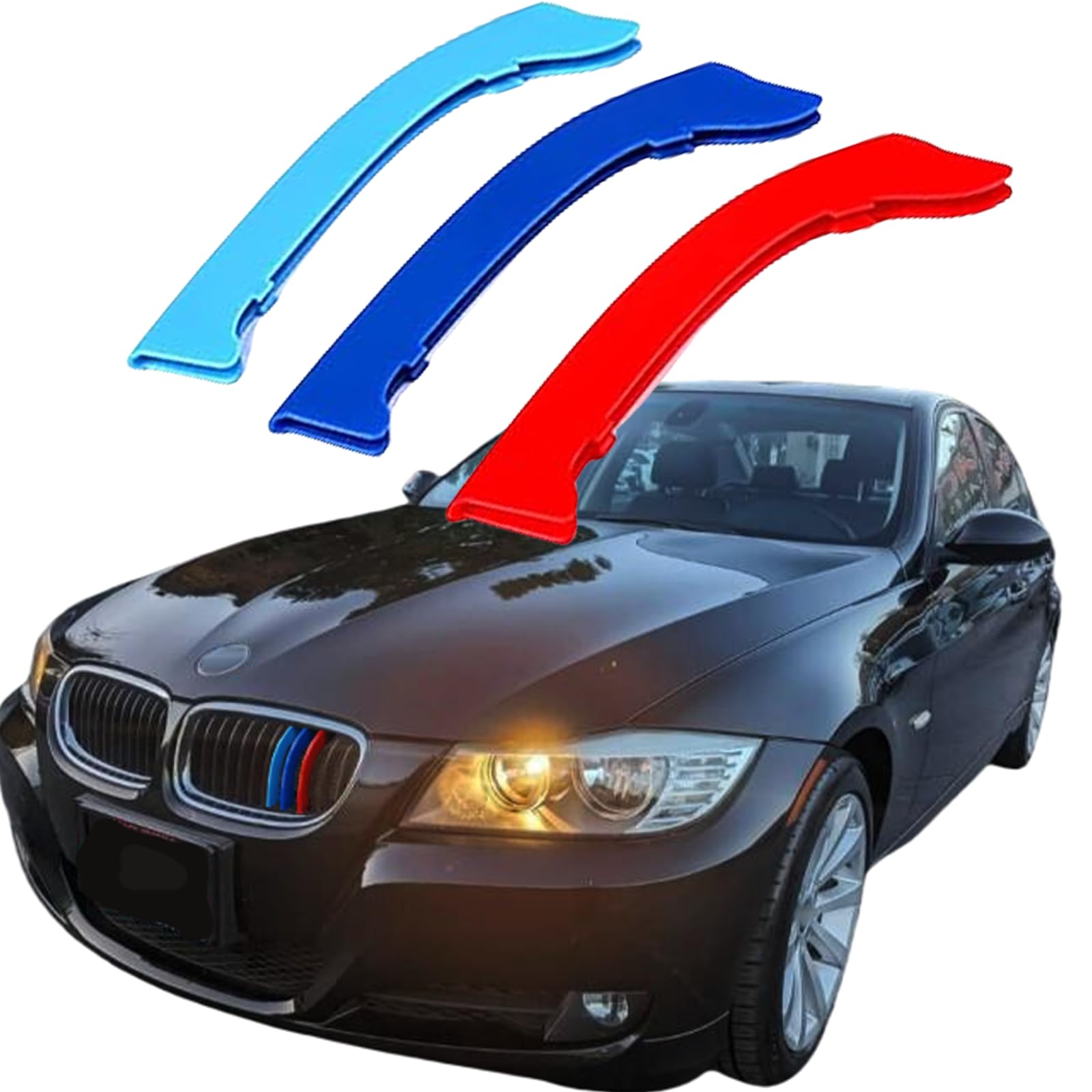 Automotive Grille Inserts for BMW 3 Series 2009-2012 E90 E91 318i 320i 325i 330i 335i (12-Beam),Front Grille Accessories