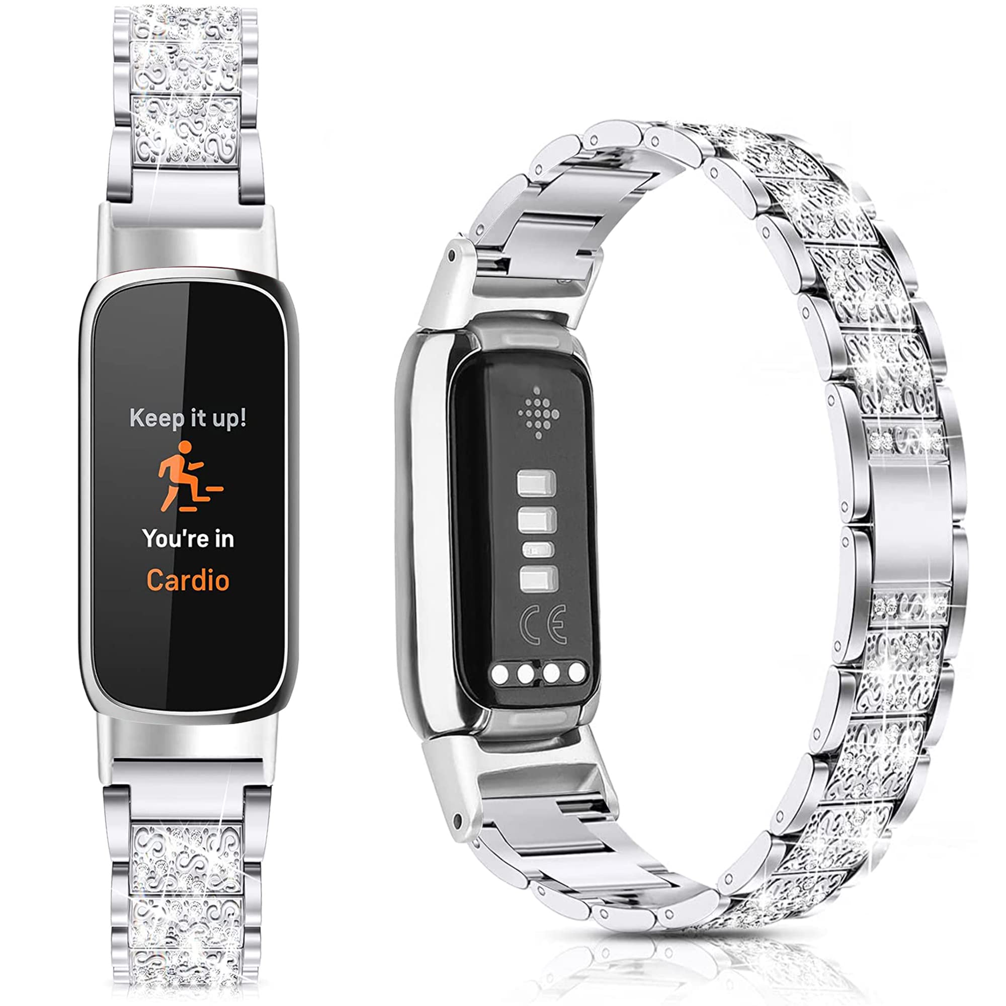 Compatible with Fitbit Luxe Band Adjustable Stainless Steel Bracelet Jewelry Replacement Wristbands Classy Dressy Straps for Luxe Accessories for Women Girls