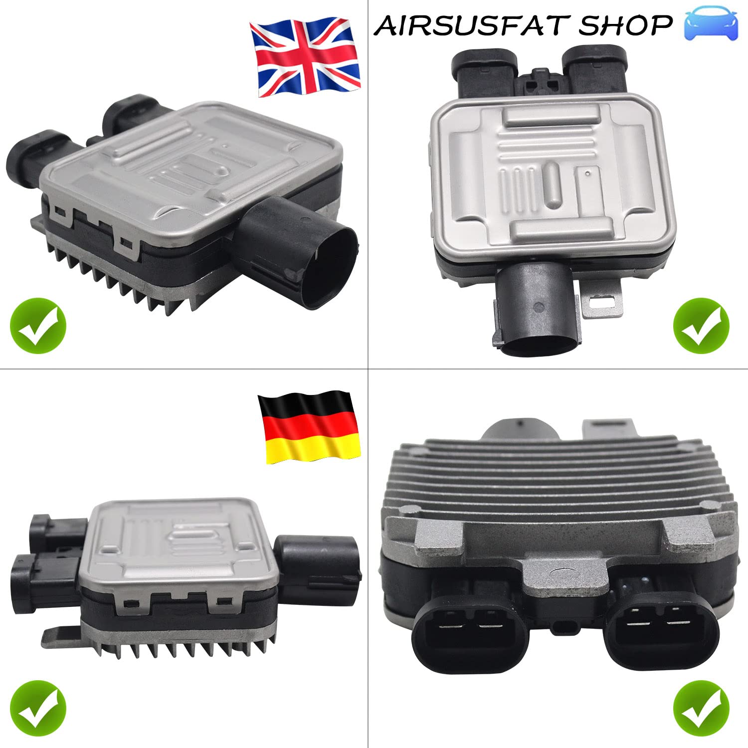 Módulo de control del ventilador de refrigeración del radiador ECU compatible con Volvo Land Rover Ford 940009402 940004000 940008501 941013801 31305106 940004302