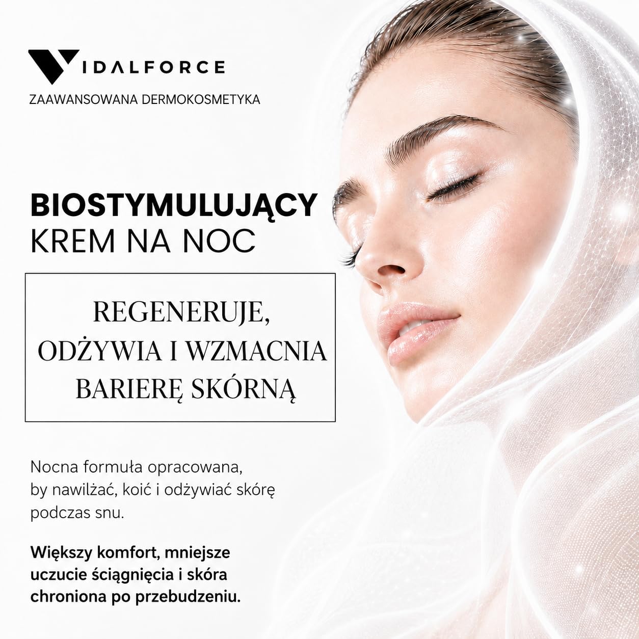 GLOW NIGHT Biostymulujący Przeciwstarzeniowy Krem na Noc, Retinol w kapsułkach z Bakuchiolem i Kwasem Hialuronowym Full-Spectrum I 100/100 Yuka I Krem Przeciwzmarszczkowy dla Kobiet i Mężczyzn. 50 ml