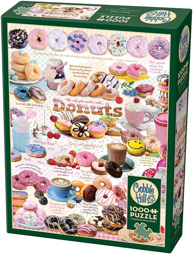 Miniatura 4 de Cobble Hill - Rompecabezas de 1000 piezas, Donut Time, póster de muestra incluido