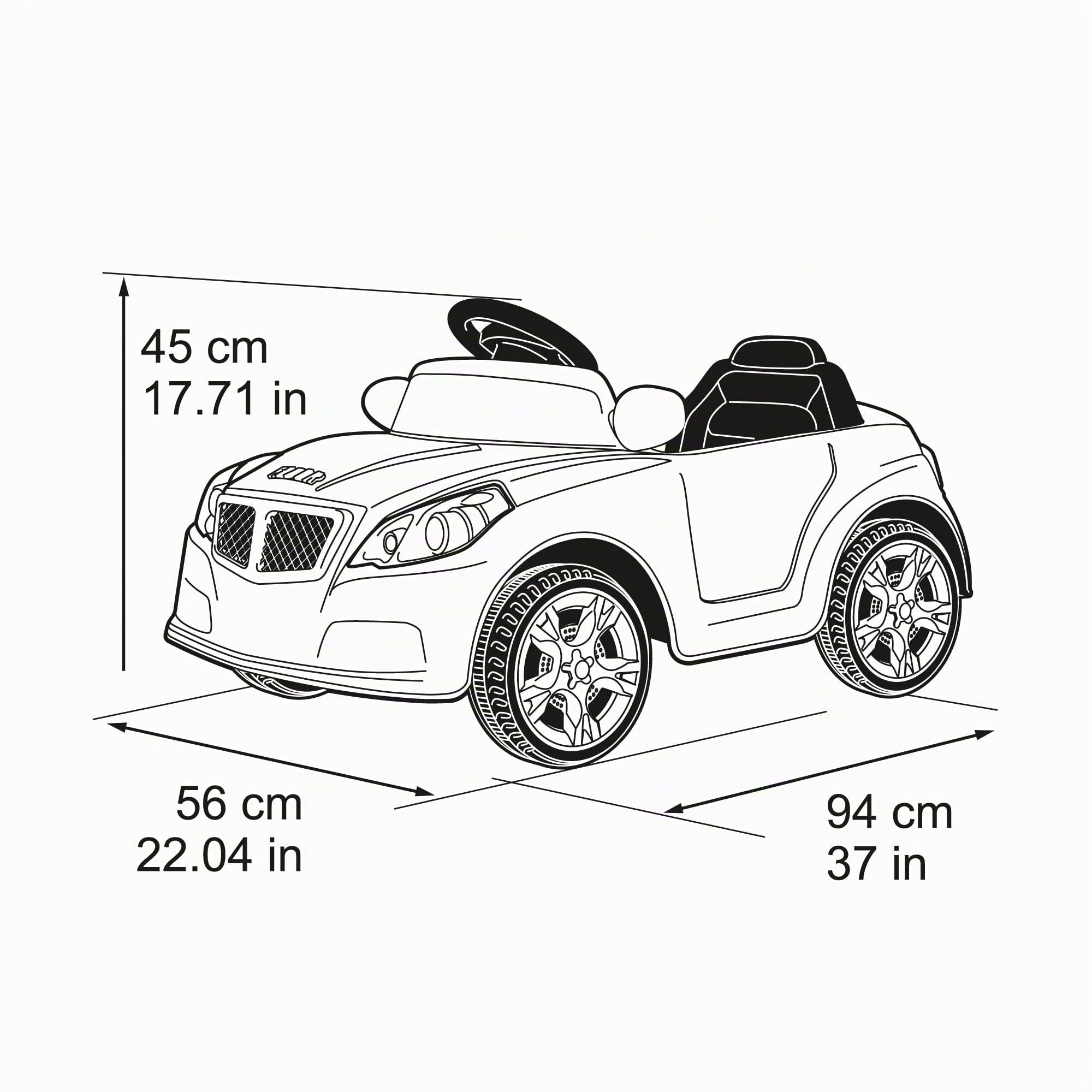 FEBER - Twinkle Car R/C, Voiture Électrique avec Radiocommande, Batterie 12V, Télécommande Incluse avec Distance de 10 m, Autonomie 45 Min, Poids Maximal 25 kg, Âge 3 à 6 Ans, Famosa (800012263)