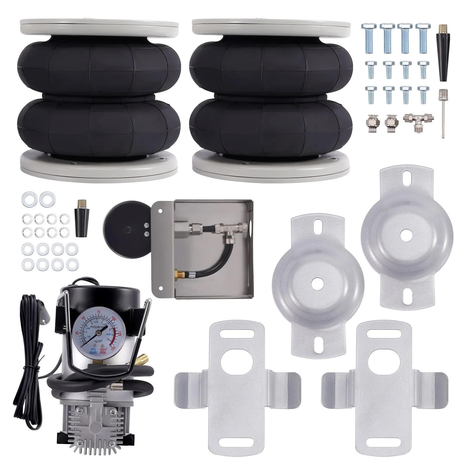Ammortizzatore Kit Di Sospensioni Pneumatiche Con Compressore Per Fiat Per Ducato 1994-2023 Kit Di Assistenza Soffietti E Sospensioni Pneumatiche Per Camper Ammortizzatore ad aria