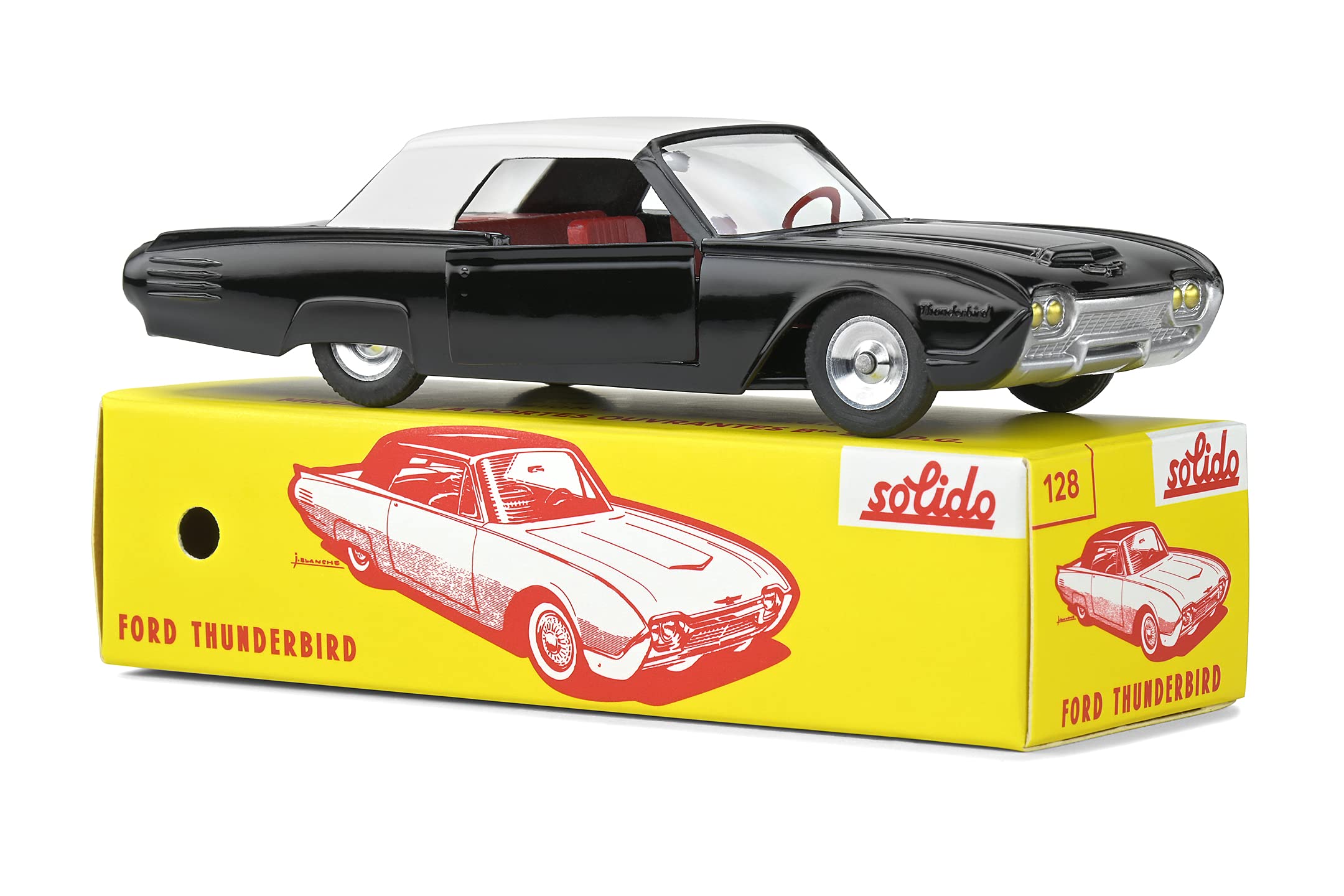 Solido Ford Thunderbird 1963 Series 100 Toit Blanc Échelle 1/43