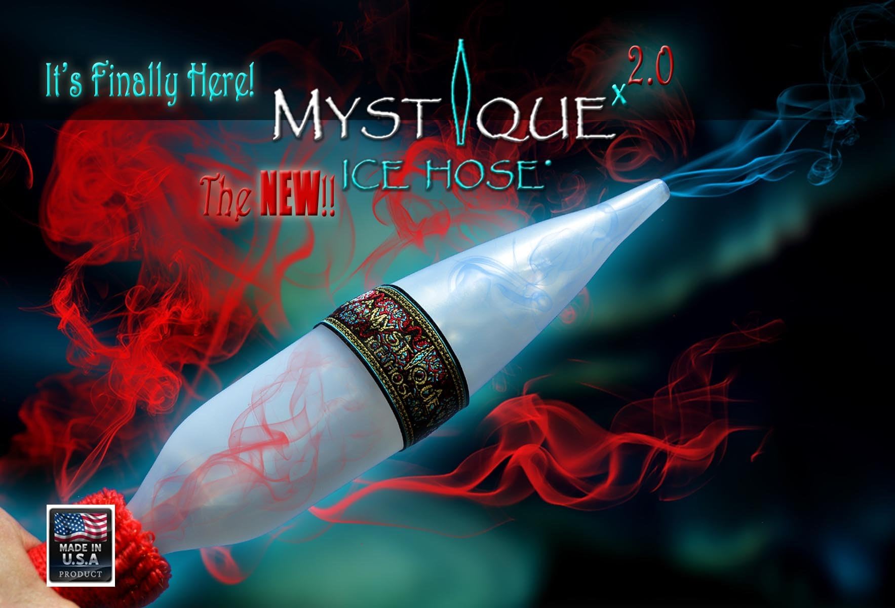 The New Mystique Ice Hose 2.0 (Chiller Ice Tip for Hookah Shisha) Box of 25