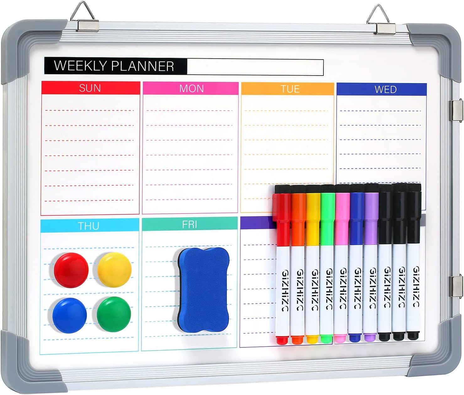Weekly Calendar Whiteboard, Weekly Dry Erase Board for