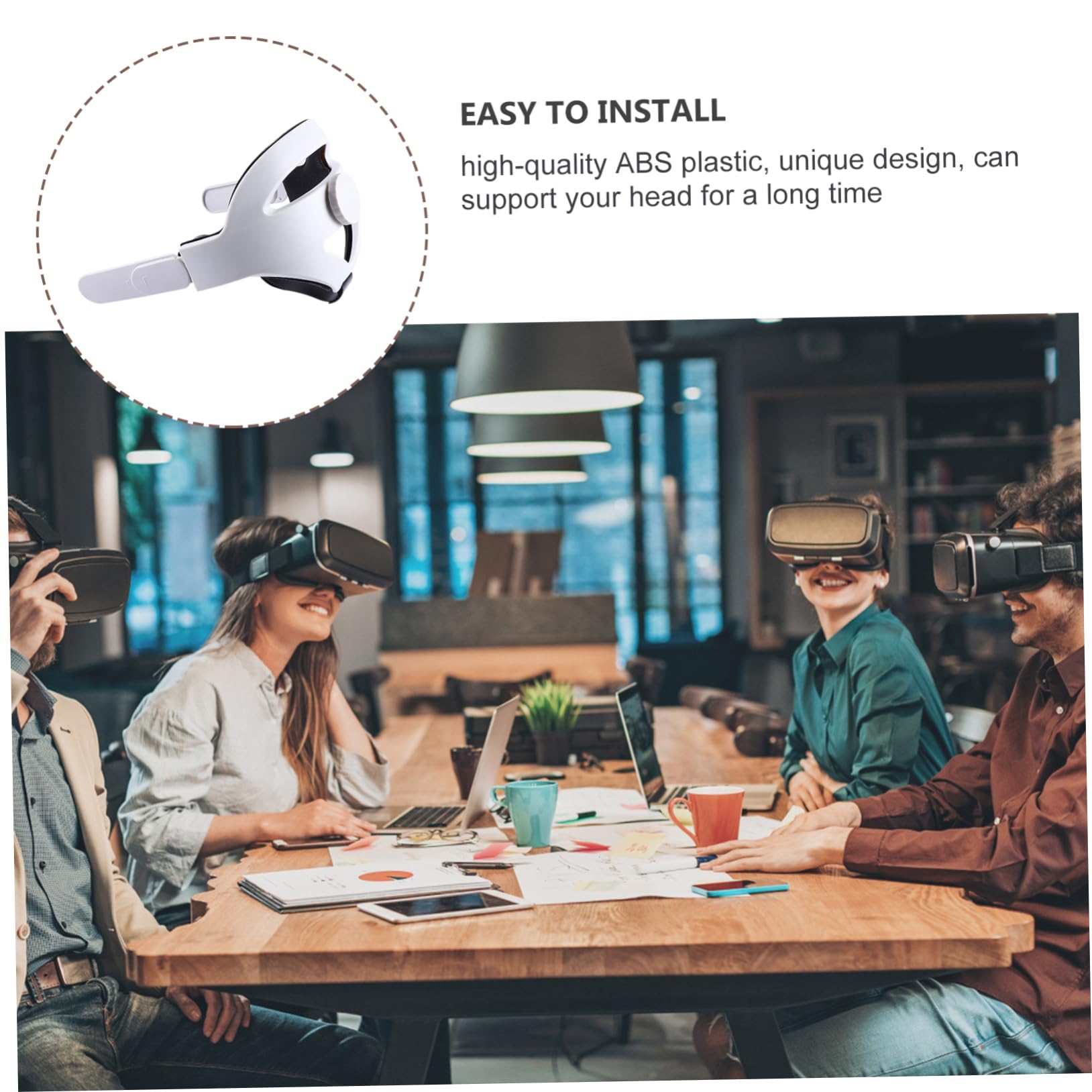 HOMSFOU Ajustable para Auriculares VR Soporte Ergonómico y Compatible Material De y