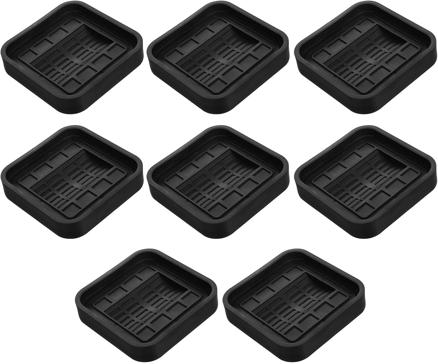 8Pcs Silicone Furniture Caster Cups Non-Slip Wheel Stoppers for Chairs Beds Sofas Hardwood Floor Protection Pads