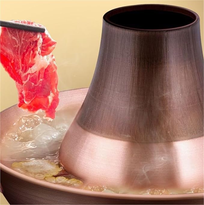 Olla para Fondue QUQUQ Cobre 28cm con Asa Anticalórica miniatura 3