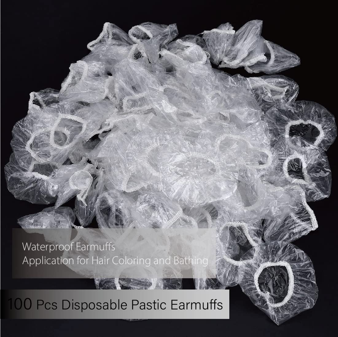 200 Copriorecchie Monouso Impermeabili Per Doccia - Trasparenti Con Fascia Elastica - Foto 9