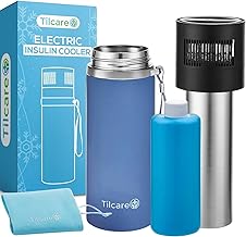Electric Insulin Case with USB Charger & Bio Gel Van Tilcare - Herbruikbare Vriesfles Pen, Onbeperkt Uur - Grote Capaciteit TSA Goedgekeurde Koeletui - Houdt Tot 6 Diabetic