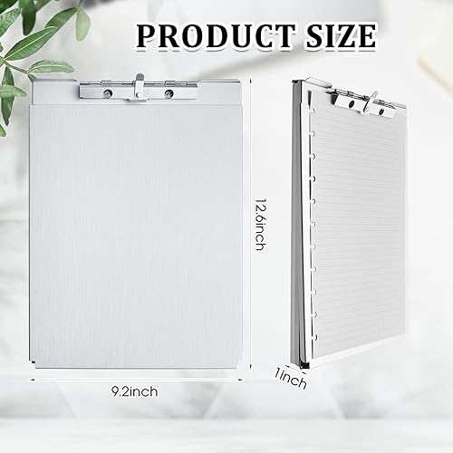 Miniatura 10 de Henoyso Portapapeles de almacenamiento de metal a granel de aluminio resistente para profesores, contratistas, construcción médica, oficina,