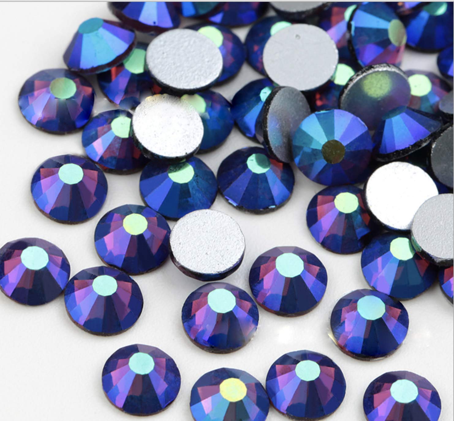 Crystal AB/Crystal Flatback Glass Rhinestones Glue Fix (ss20 (4.8mm) 1440 pcs, Light Pink)