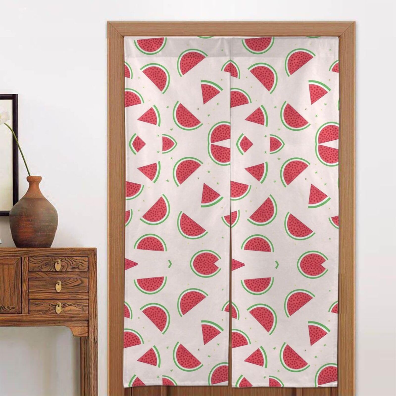 CNTDBU Pink watermelon Door Curtain 34x56 Inch-Room Divider Panel for Privacy, Entryway Screen for Kitchen Bedroom