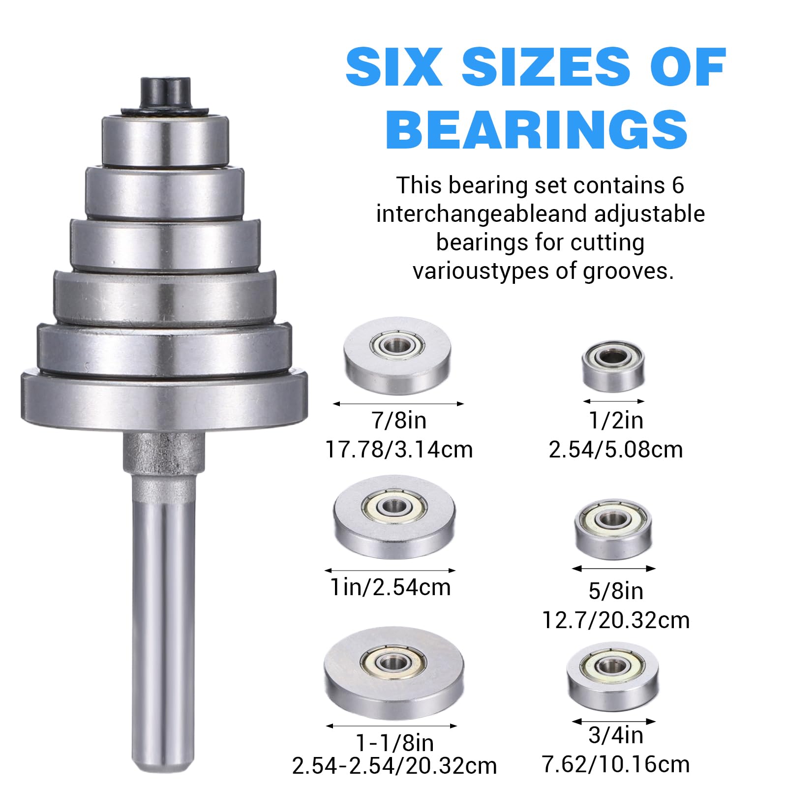 Diablo 1/8" Height Slot Cutting Router Bit Set - 1/4" Shank, Freud Brand