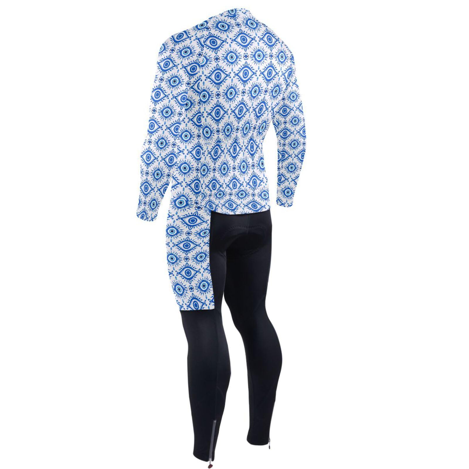 Winter-Radtrikot mit Taschen, Windbreaker, Mountainbike-Trikot, Herren, 3D-gepolstert
