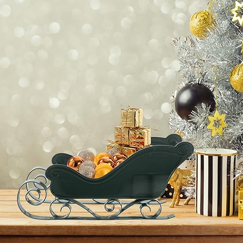 Miniatura 9 de Abaodam Decoración de mini trineo en miniatura, adorno de escritorio para casa de muñecas, suministros de fiesta de Navidad