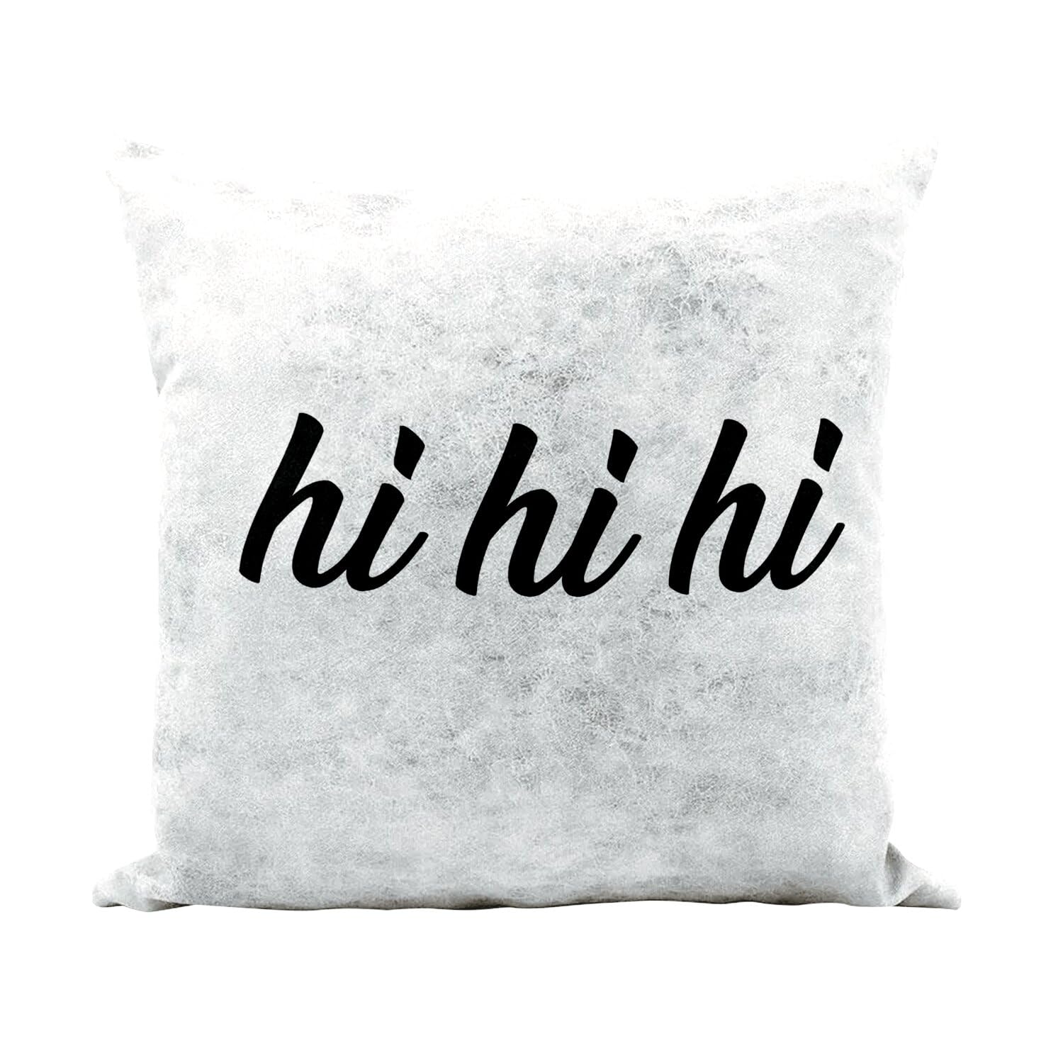 Coussin similicuir blanc anti-taches 40x40 cm humour mignon pour canapé et chambre